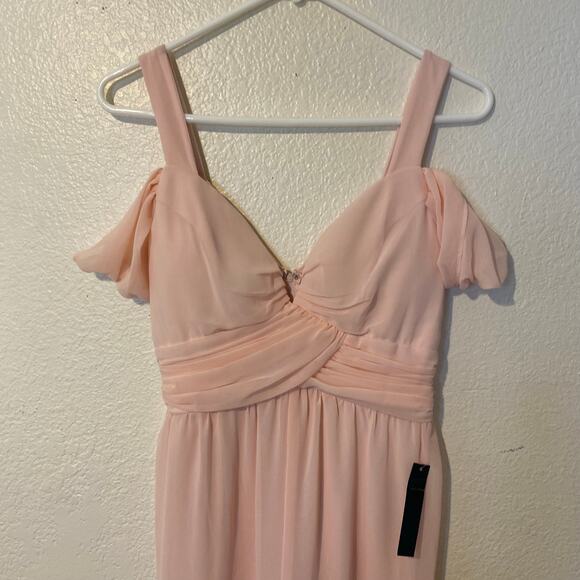Venus Light Pastel Pink Formal Jumpsuit Side Slits Size 4 NWT - Picture 3 of 10